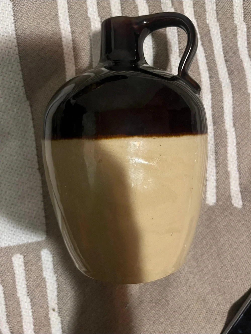 Two-Tone Brown & Cream moon shine jug